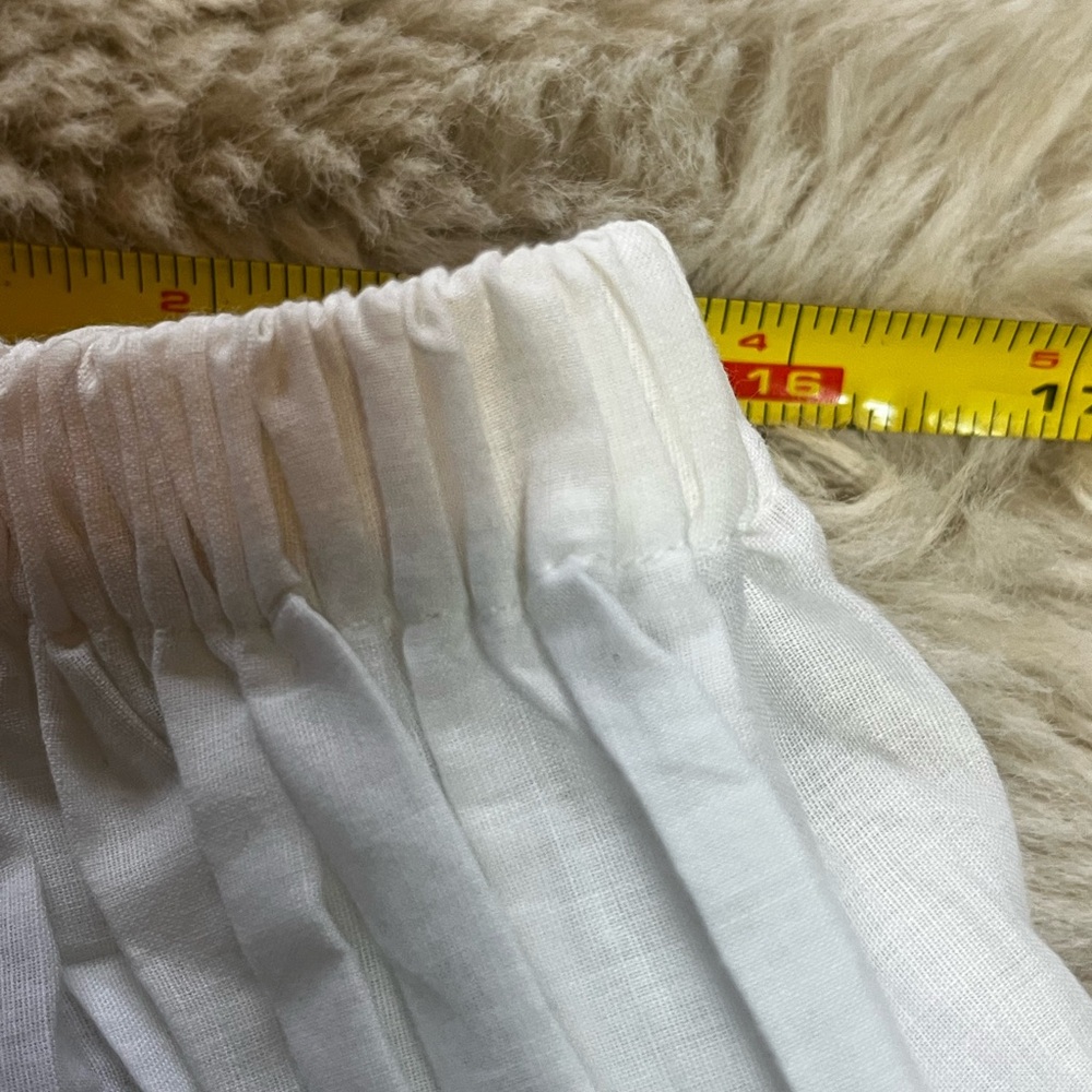 SOLD💔60s Handmade Ruffle Prairie Peasant Cotton Twirl Dancing Midi Skirt L - Picture 9 of 9